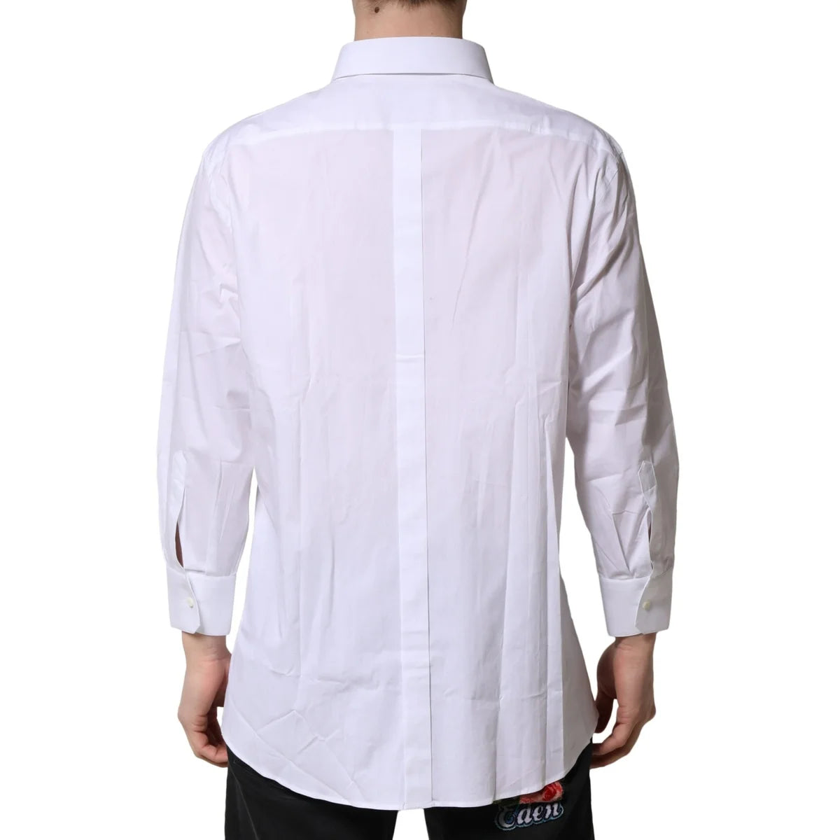 Gabbana White Gold Long Sleeves Dress Shirt Classic Elegance Dolce &