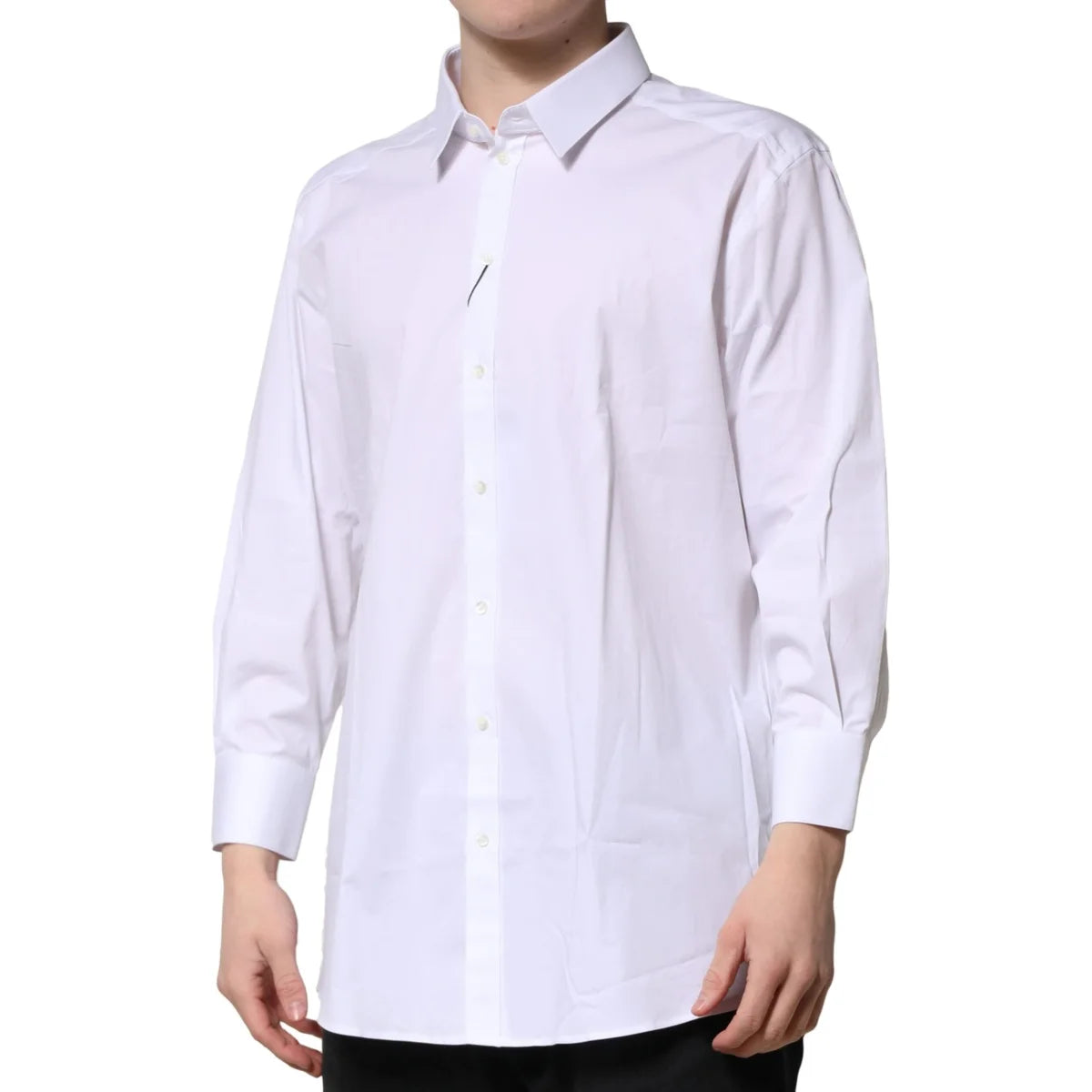 Gabbana White Gold Long Sleeves Dress Shirt Classic Elegance Dolce &