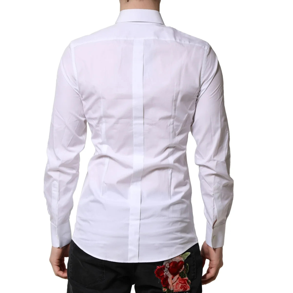 Gabbana White Gold Long Sleeves Dress Shirt for Effortless Sophistication Dolce &