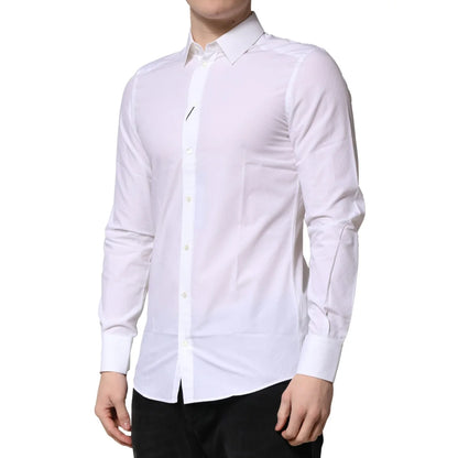 Gabbana White Martini Long Sleeves Dress Shirt for Effortless Style Dolce &