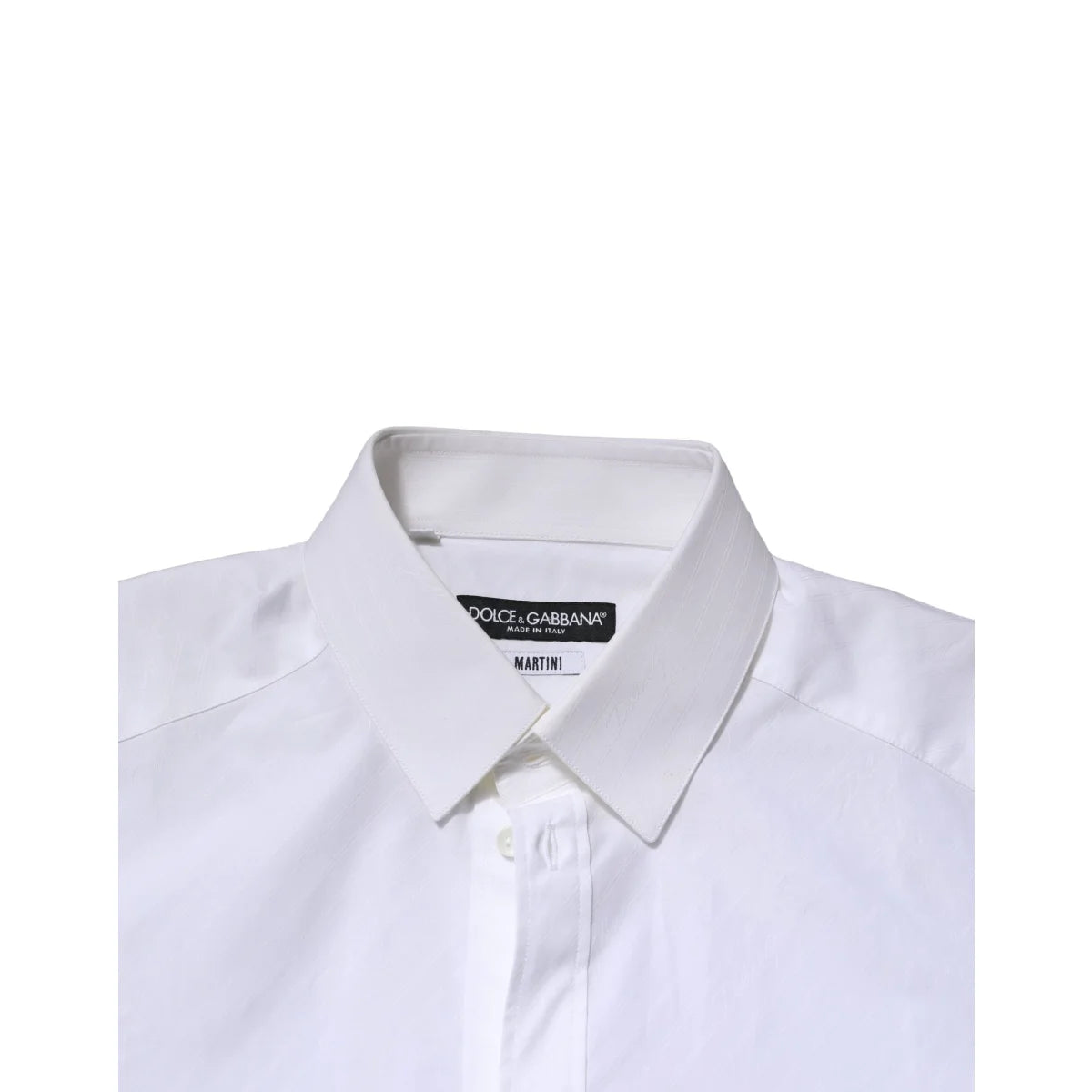 Gabbana White Martini Long Sleeves Dress Shirt for Effortless Style Dolce &