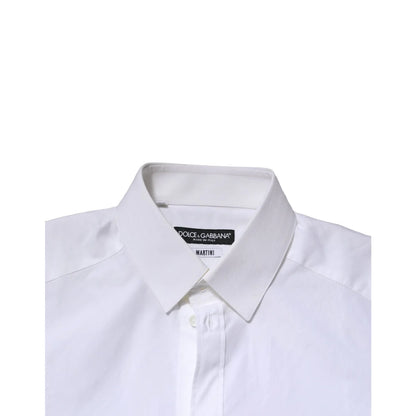 Gabbana White Martini Long Sleeves Dress Shirt for Effortless Style Dolce &