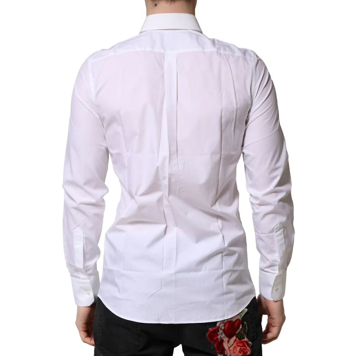Gabbana White Martini Long Sleeves Dress Shirt for Effortless Style Dolce &