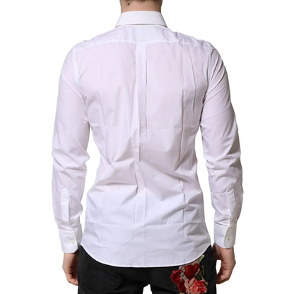 Gabbana White Martini Long Sleeves Dress Shirt for Effortless Style Dolce &