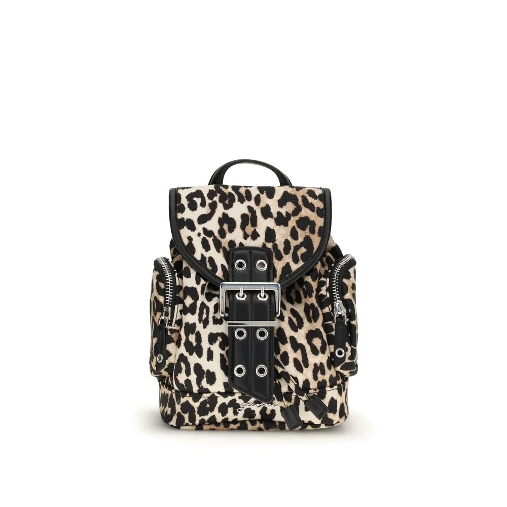 Ganni Animalier Print Nano Backpack in Recycled Polyamide