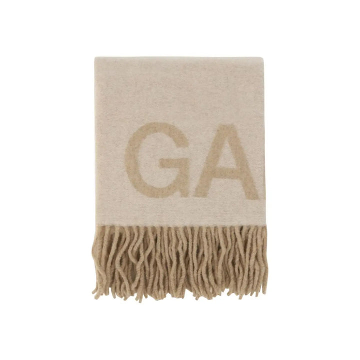 Ganni Beige Wool Oves Aries Scarf