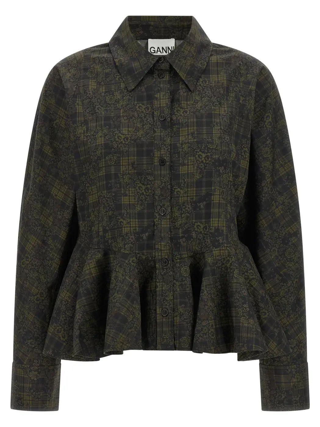Ganni Bicolor Organic Cotton Blouse