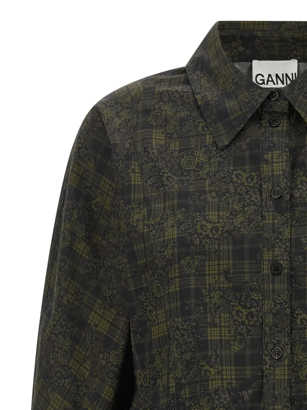 Ganni Bicolor Organic Cotton Blouse