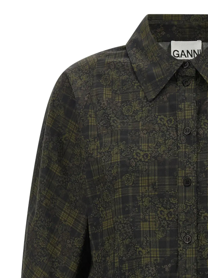 Ganni Bicolor Organic Cotton Blouse