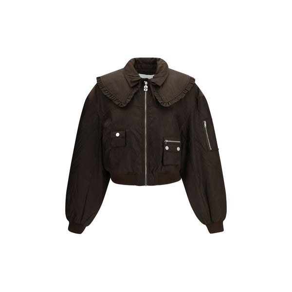 Ganni Bomber Jackets - Bicolor Polyamide