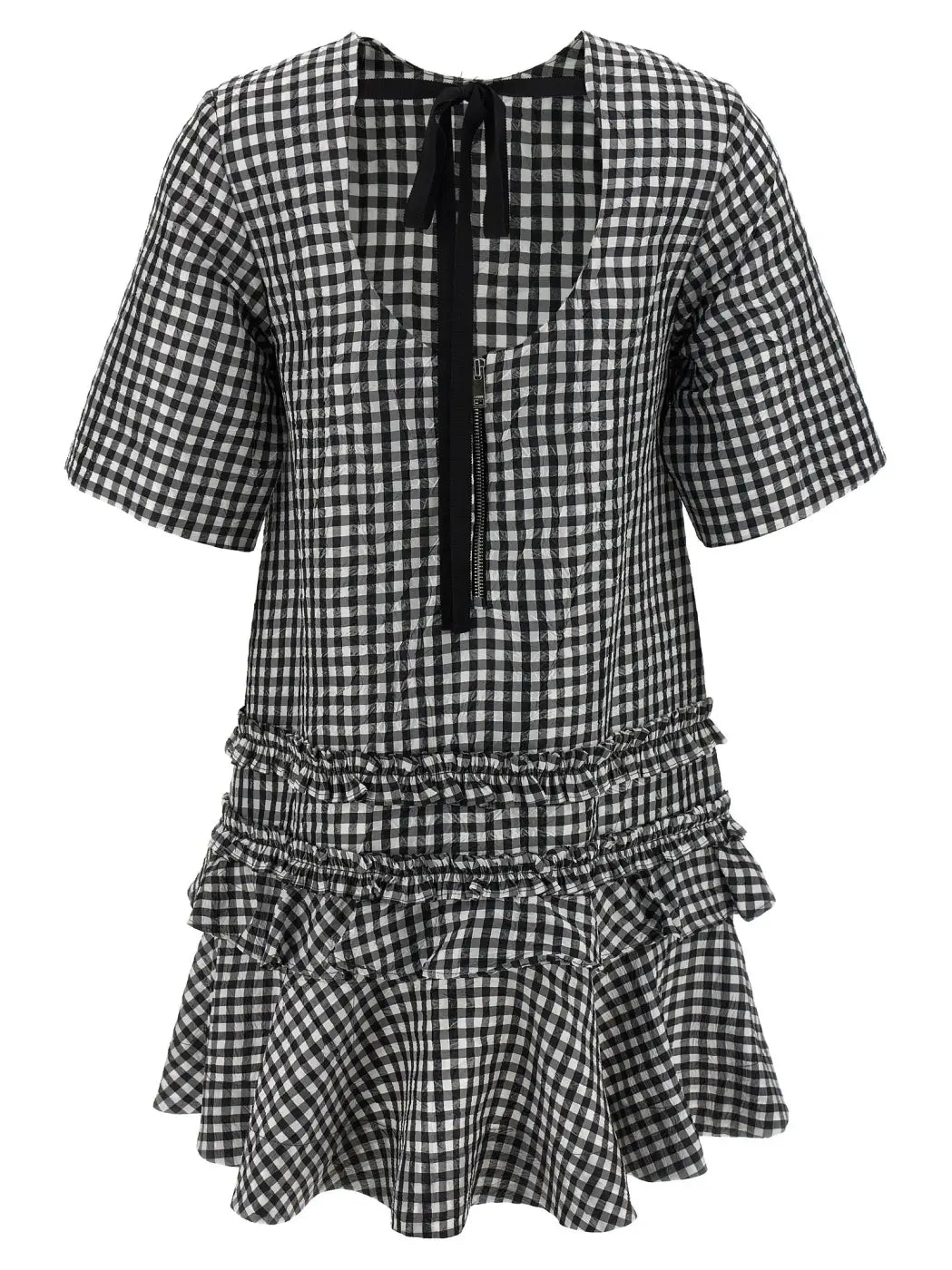 Ganni Bicolor Polyester Short Dress