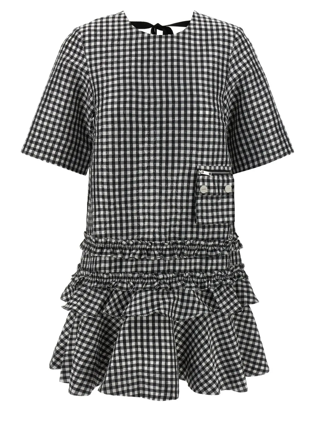 Ganni Bicolor Polyester Short Dress