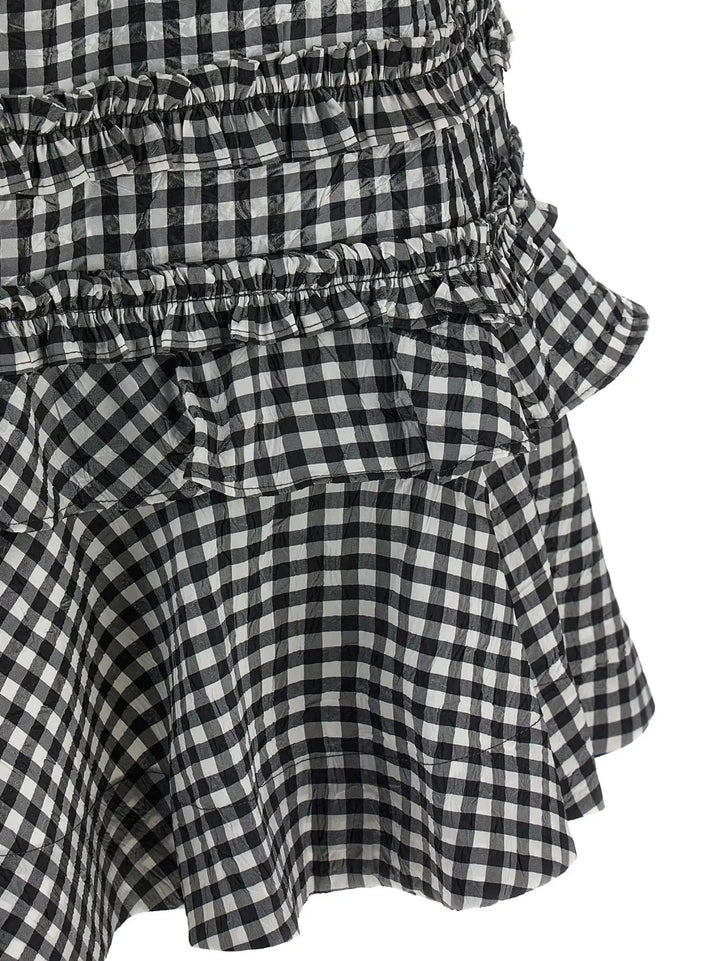 Ganni Bicolor Polyester Short Dress
