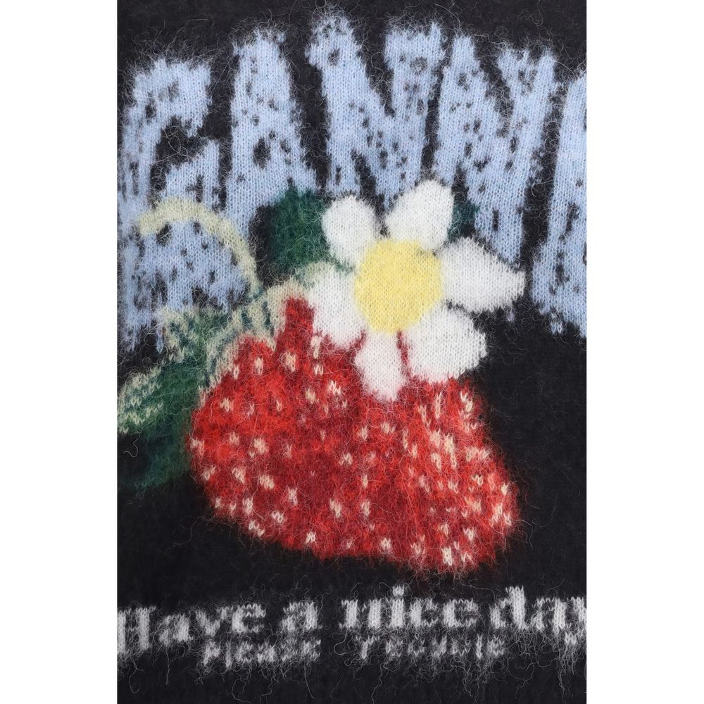 Ganni - Black Alpaca Vicugna Pacos T-Shirt