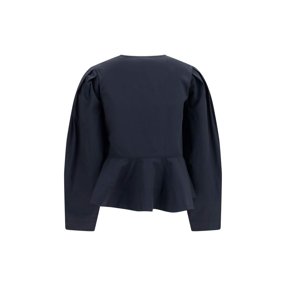 Ganni Blouses - Women’s Black Cotton Blouse
