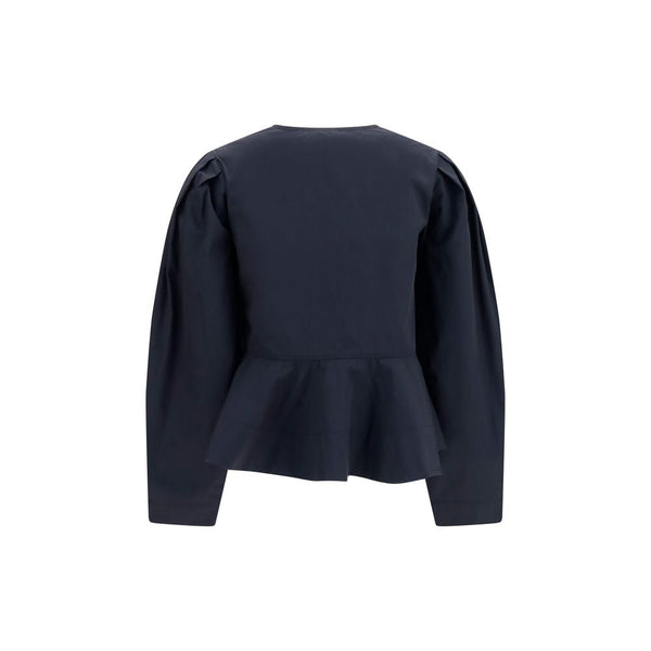 Ganni Blouses - Women’s Black Cotton Blouse