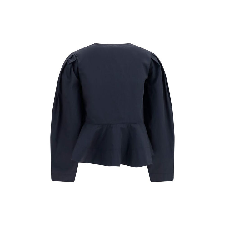 Ganni Blouses - Women’s Black Cotton Blouse