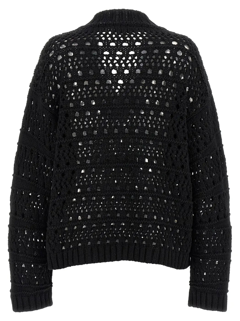 Ganni Black Cotton Cardigan