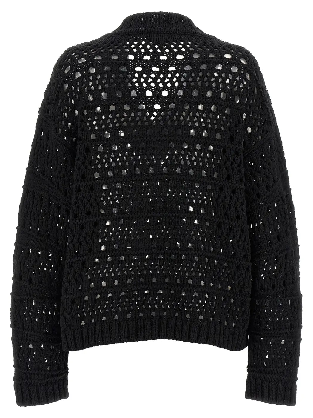 Ganni Black Cotton Cardigan