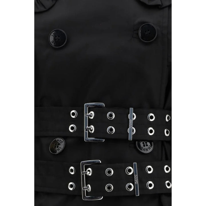 Ganni Black Nylon Coat