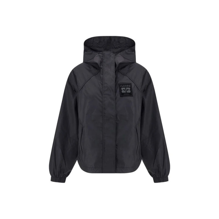 Ganni Black Nylon Shell Jacket