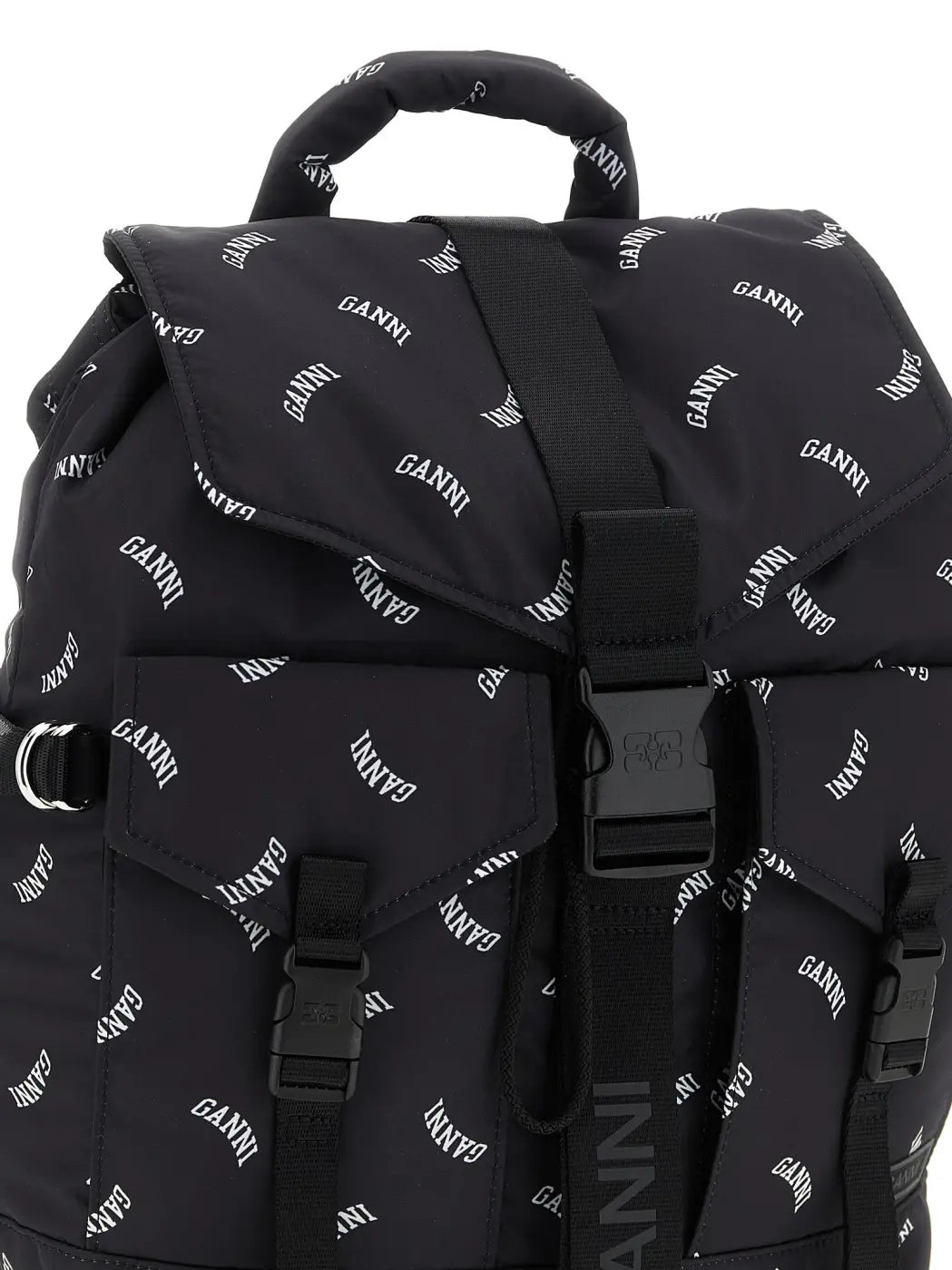 Ganni Black Polyester Backpack