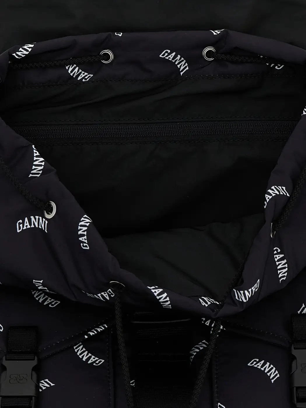 Ganni Black Polyester Backpack