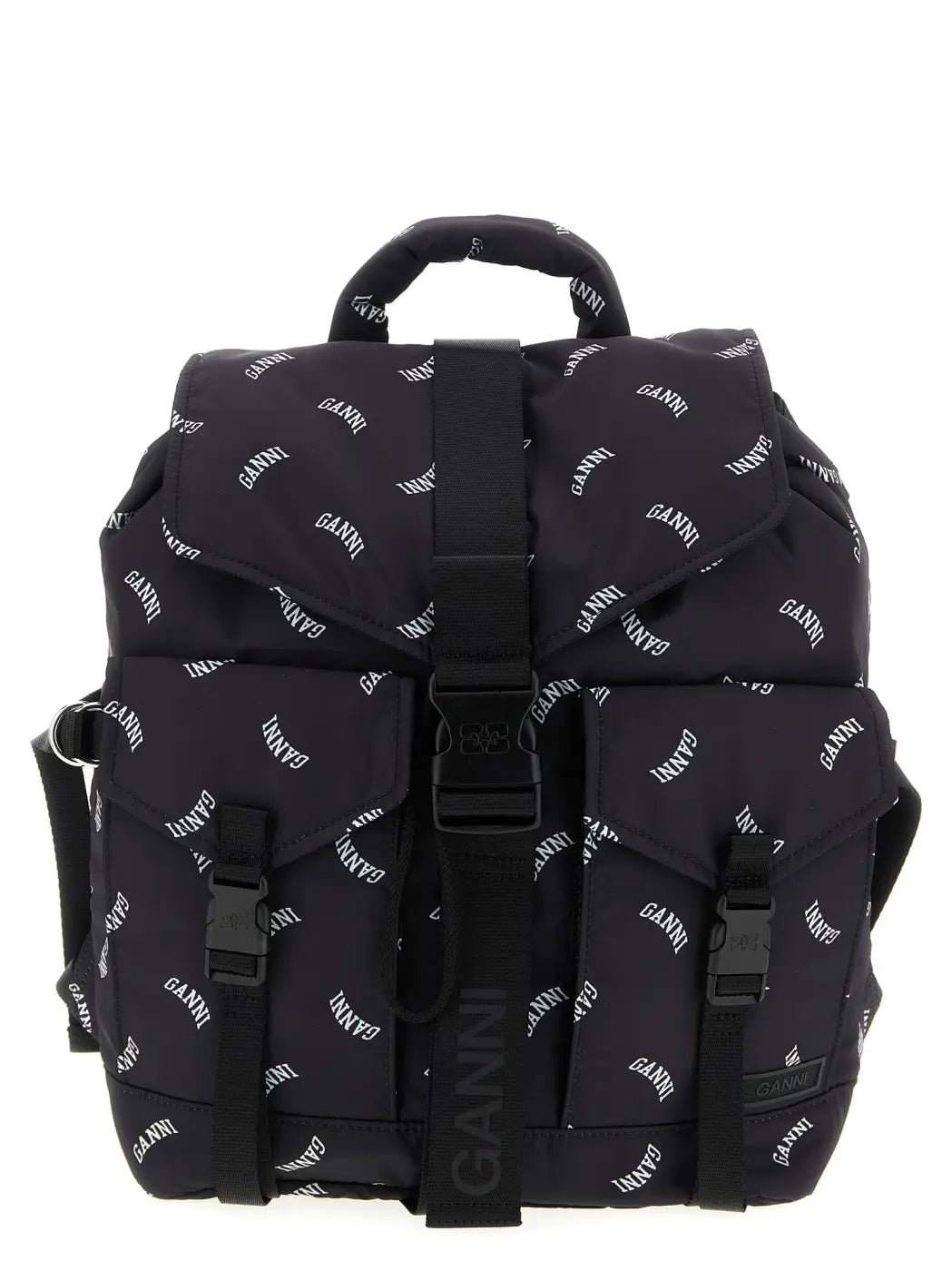 Ganni Black Polyester Backpack