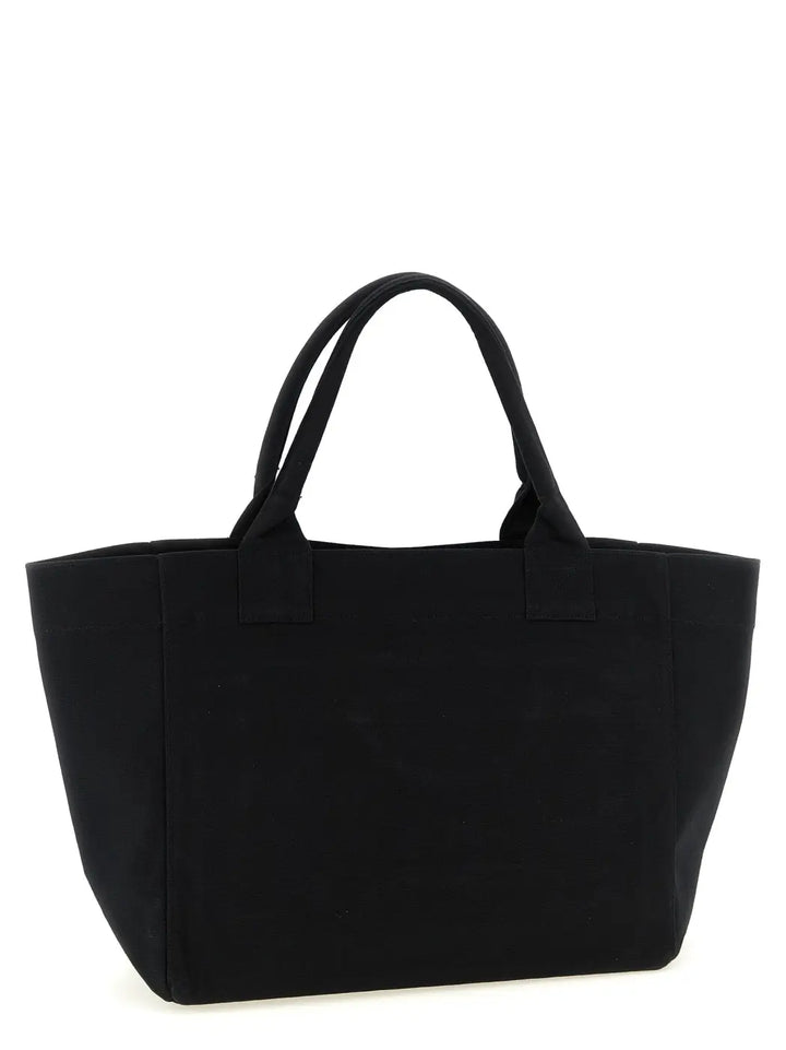 Ganni Black Recycled Cotton Tote Bag