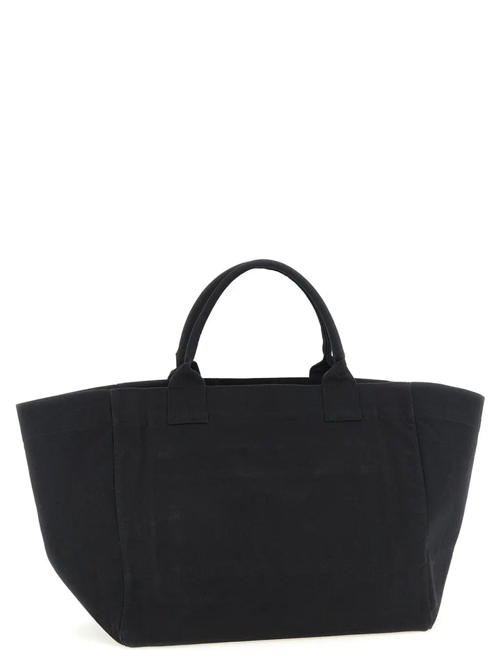 Ganni Black Recycled Cotton Tote Bag