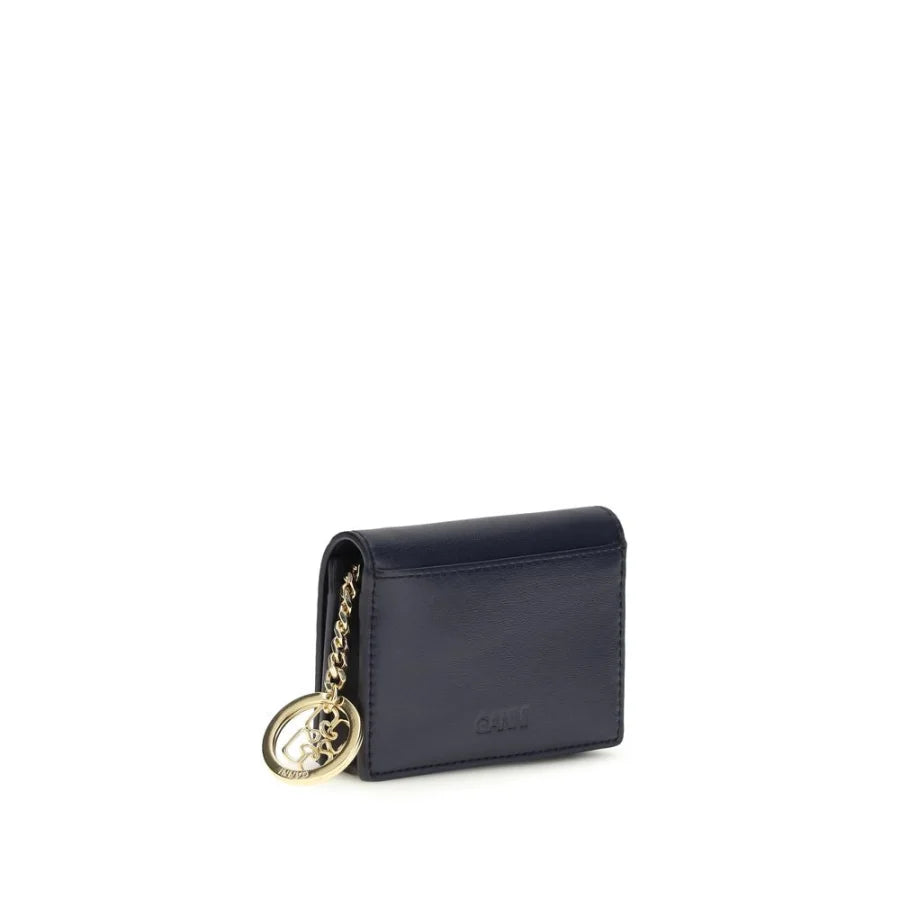 Ganni Black Recycled Leather Wallet