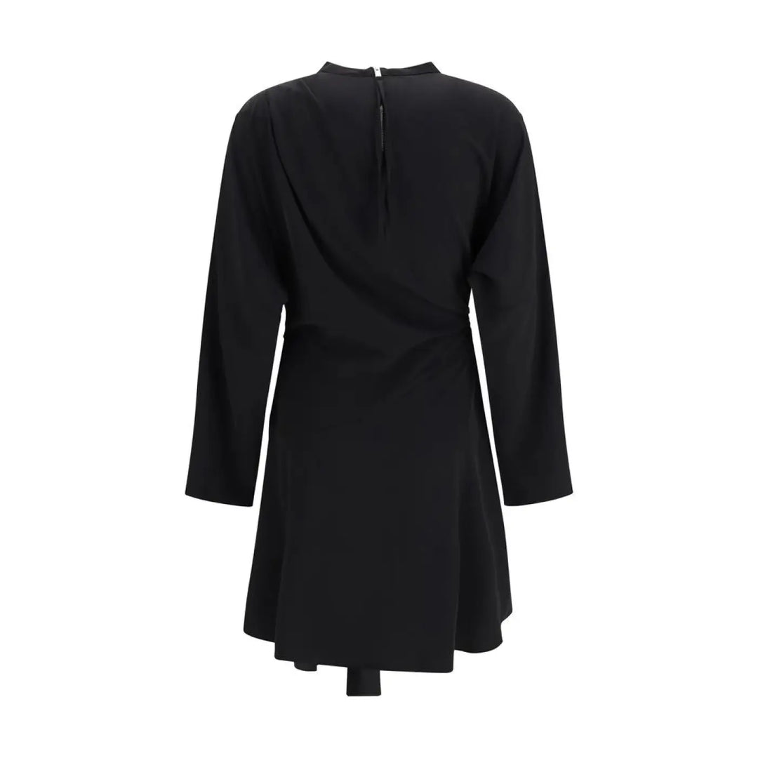 Ganni Black Recycled Polyester Cocktail Dress