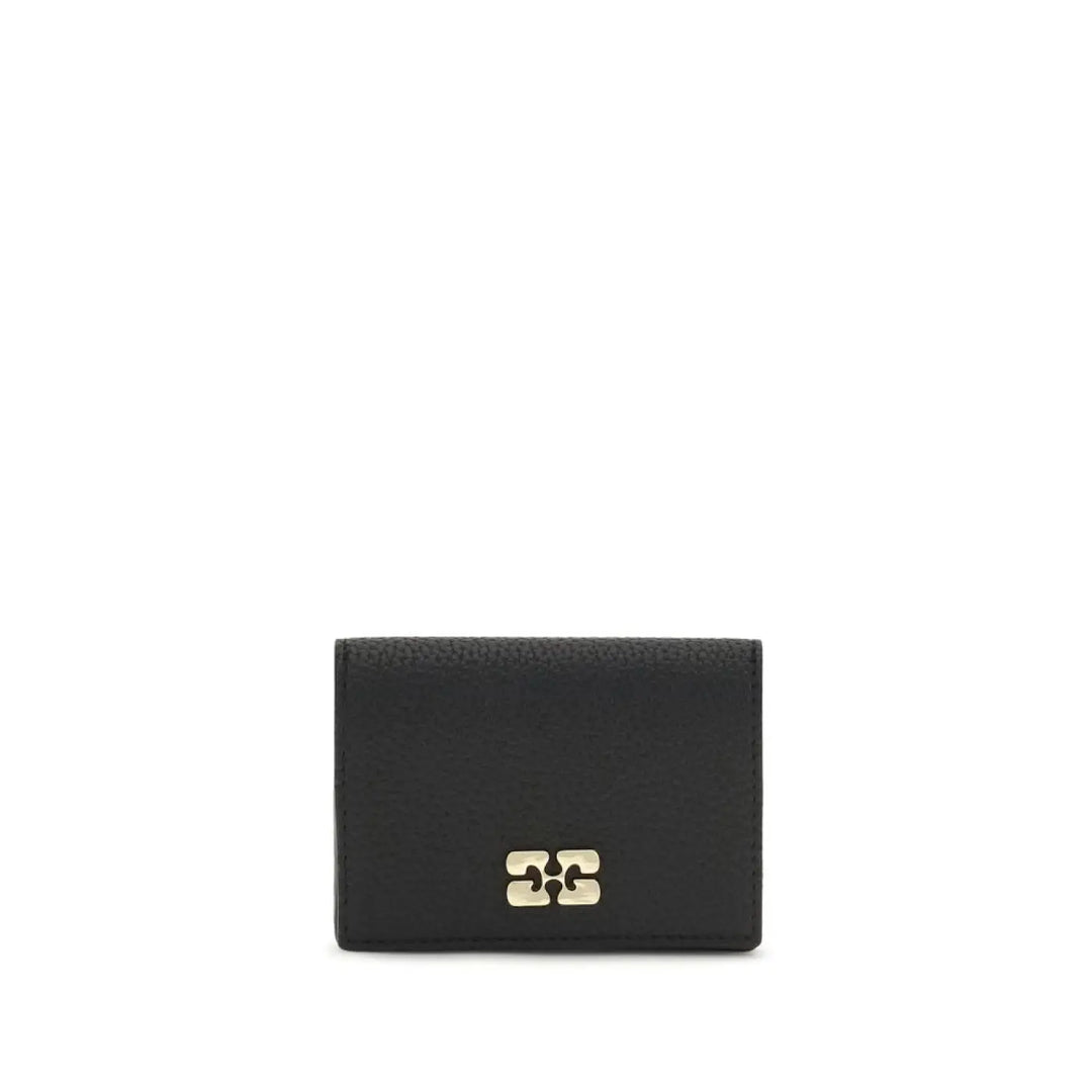 Ganni Black Recycled Polyester Wallet