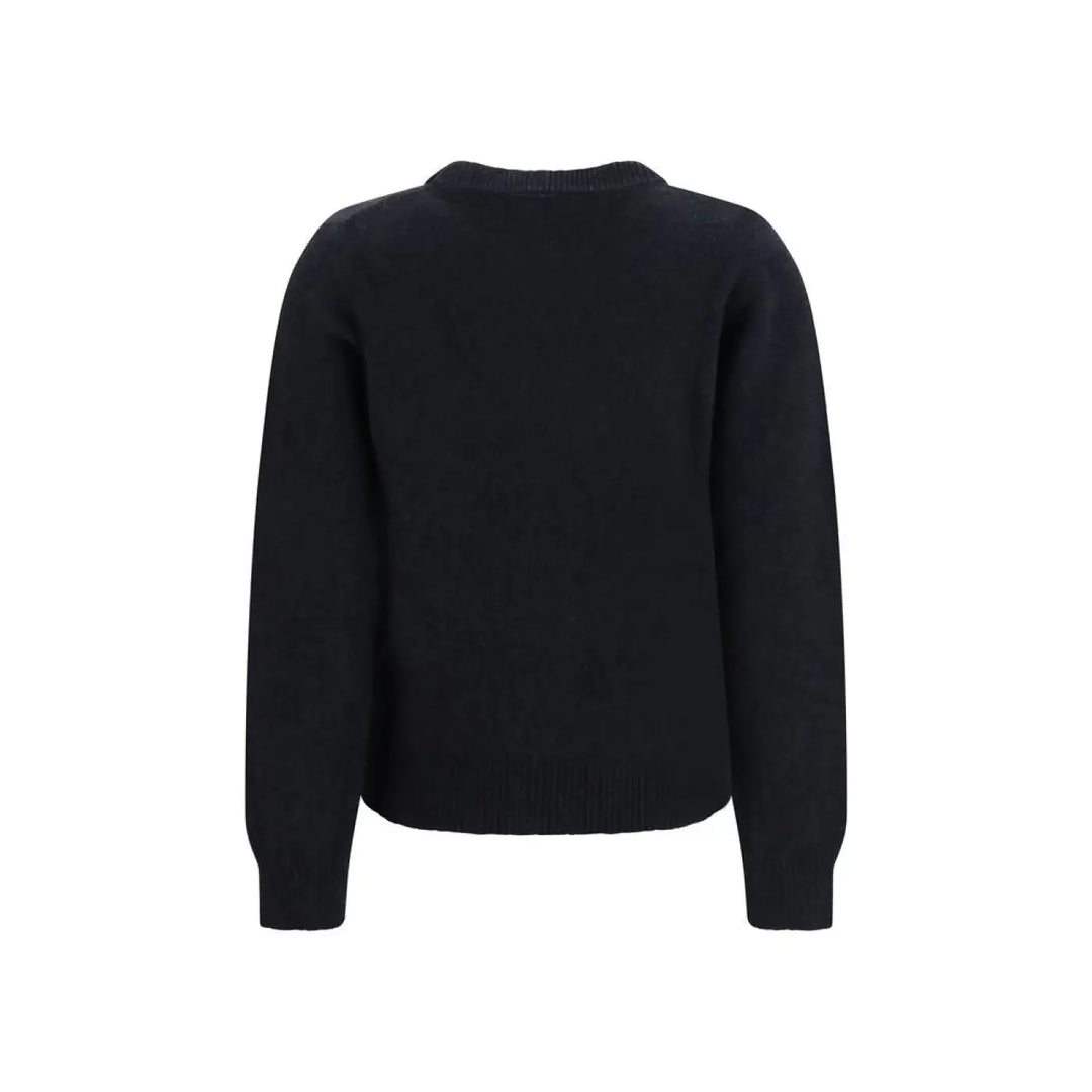 Ganni Black Recycled Wool Sweatshirt