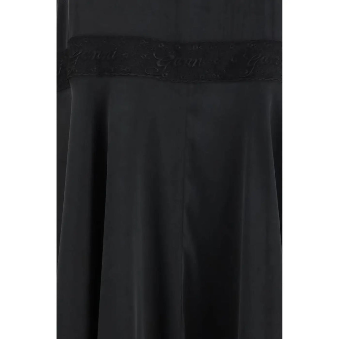 Ganni Black Silk Casual Dress
