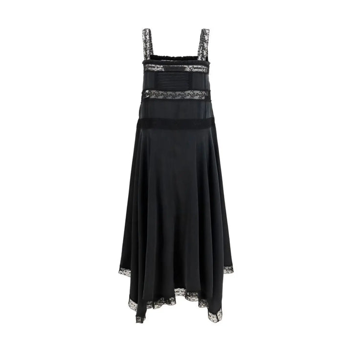 Ganni Black Silk Casual Dress