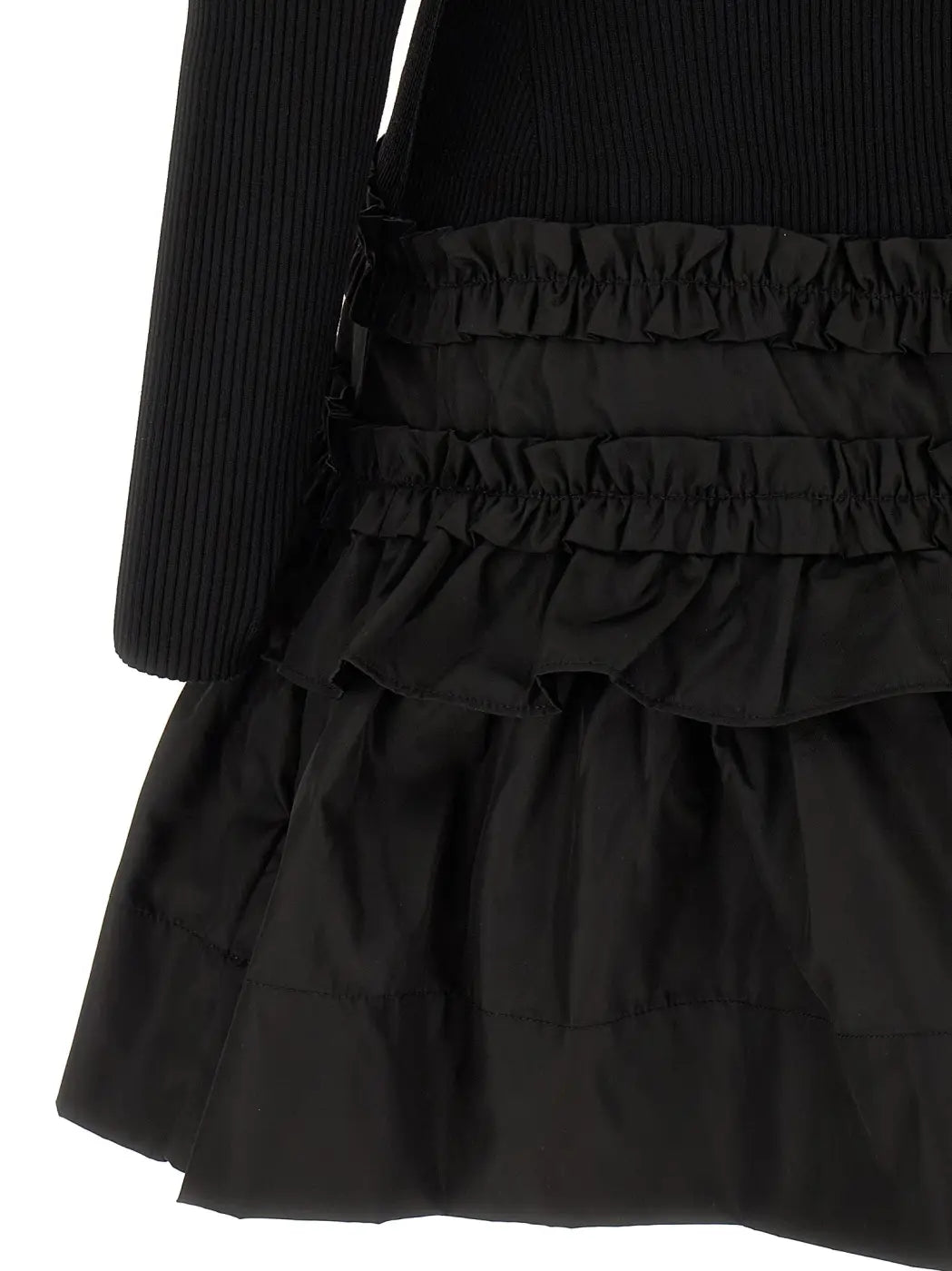 Ganni Black Viscose Short Dress