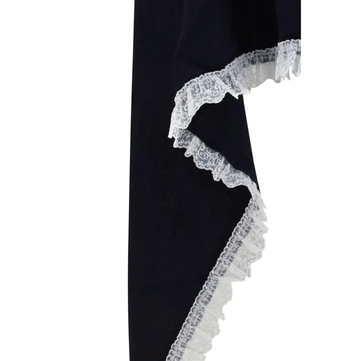 Ganni Black Wool Oves Aries Scarf