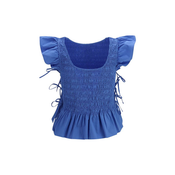 Ganni Blouses - Women’s Blue Cotton Blouse