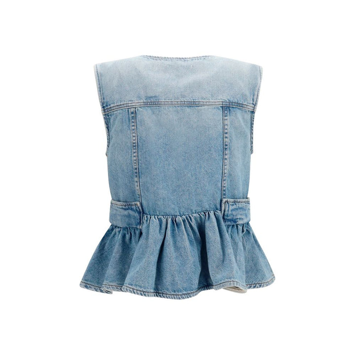 Ganni Coats &amp; Jackets - Blue Cotton Denim Jacket