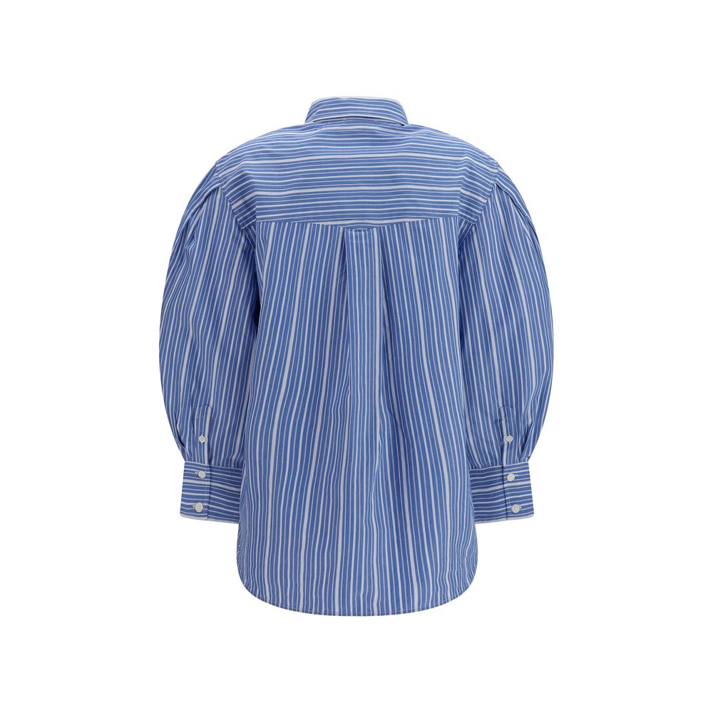 Ganni Shirts - Blue Cotton Shirt