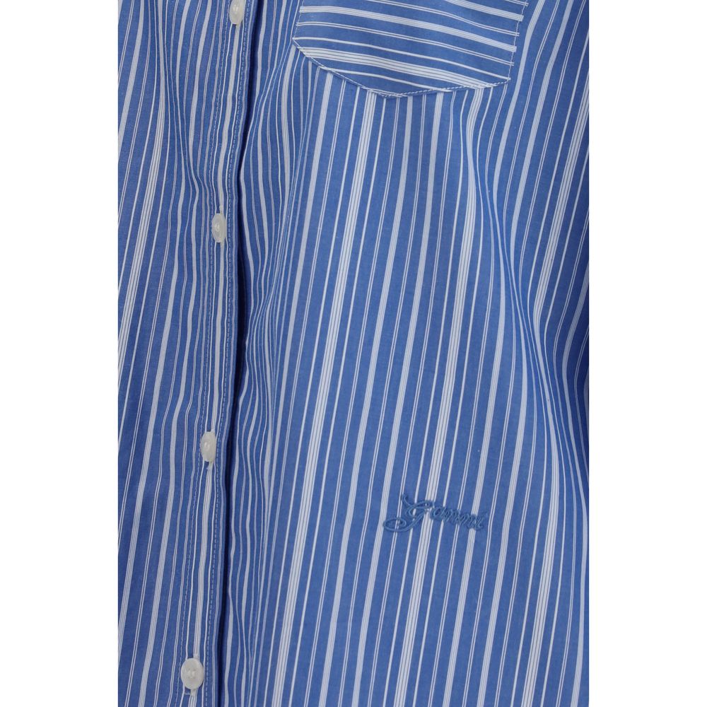 Ganni Shirts - Blue Cotton Shirt