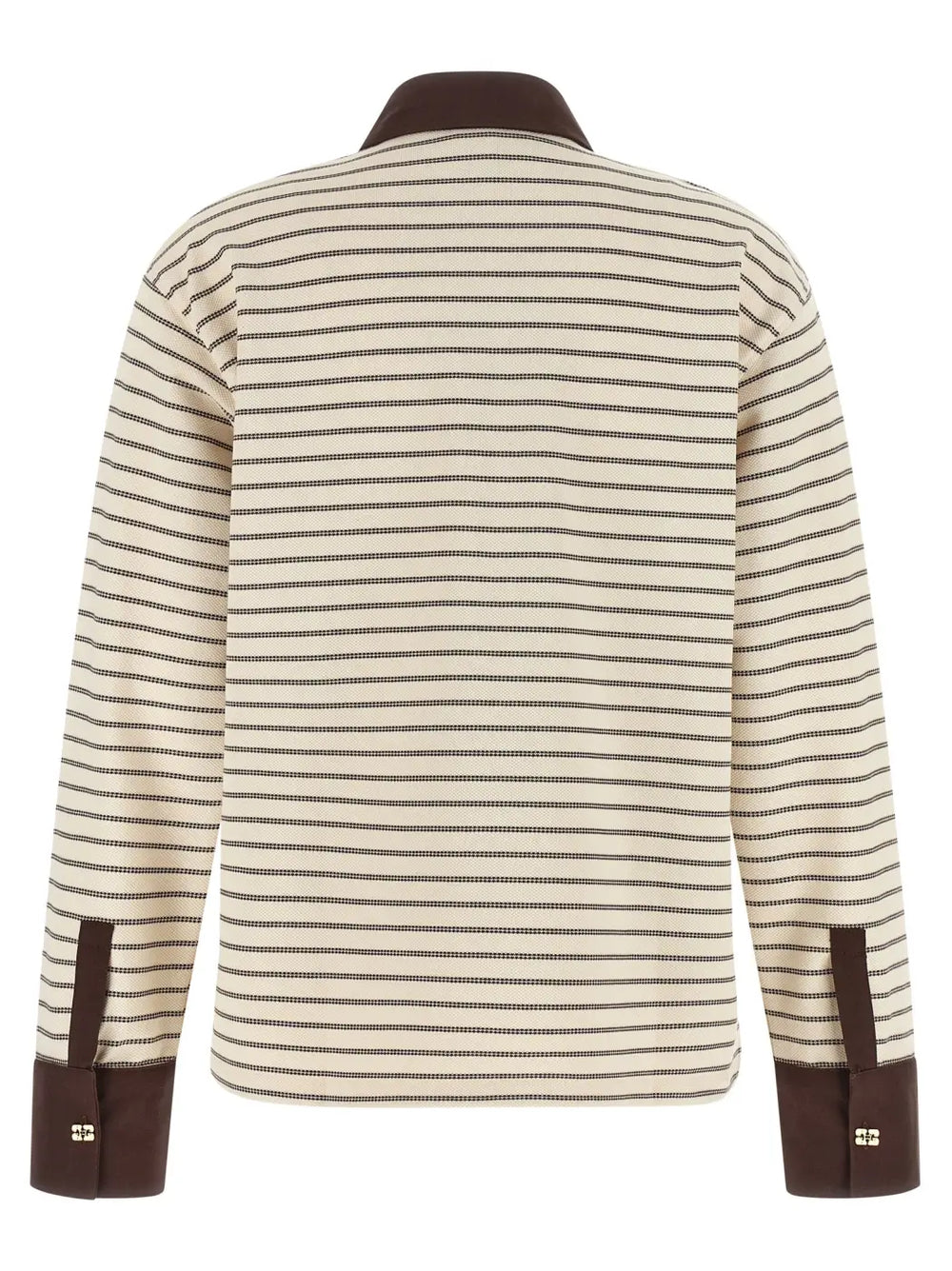 Ganni Brown Cotton Cardigan