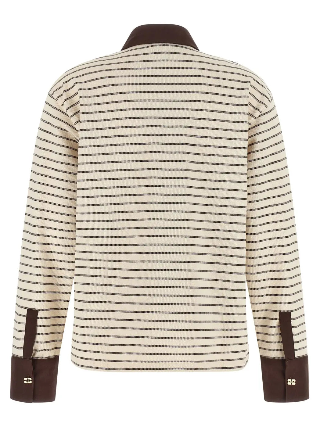 Ganni Brown Cotton Cardigan