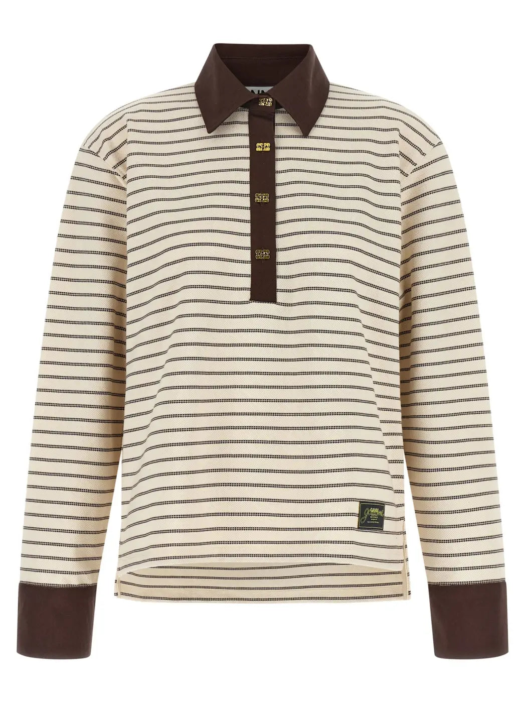 Ganni Brown Cotton Cardigan