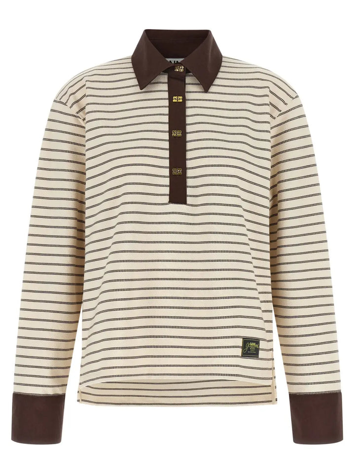 Ganni Brown Cotton Cardigan