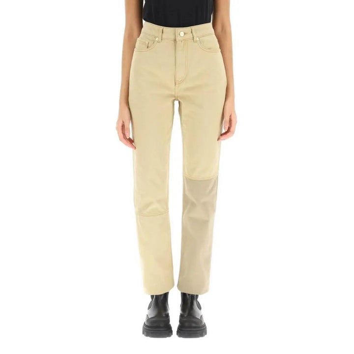Ganni Brown Cotton Jeans Denim