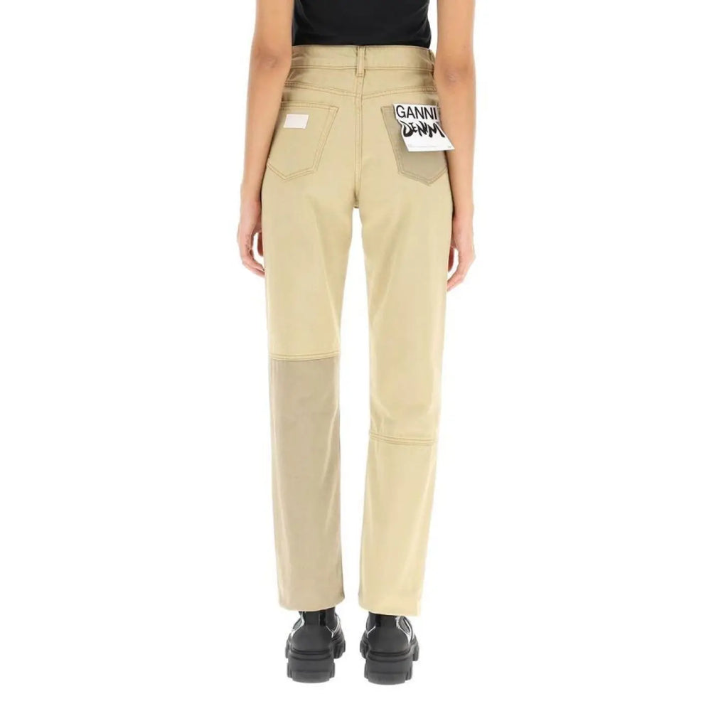 Ganni Brown Cotton Jeans Denim