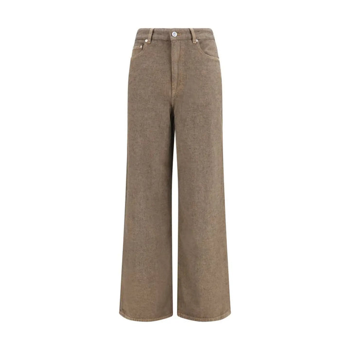 Ganni Brown Cotton Relaxed Fit Jeans