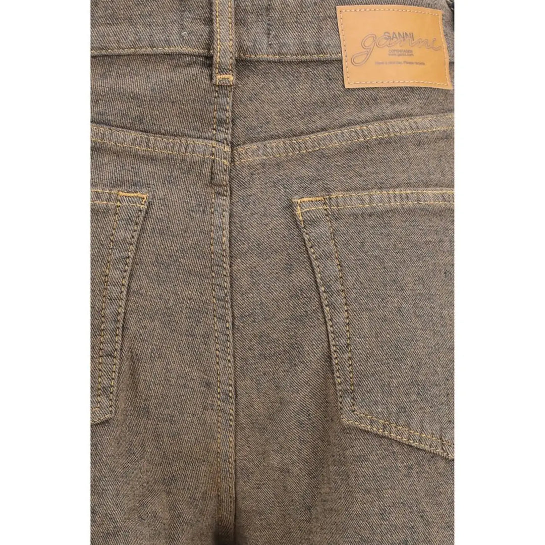 Ganni Brown Cotton Relaxed Fit Jeans